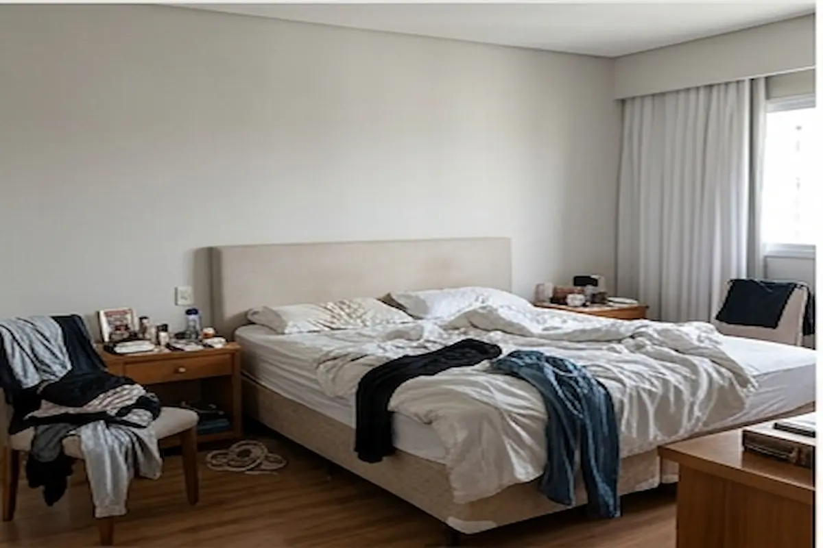 antes e depois organização quarto em São Paulo - antes desorganizado