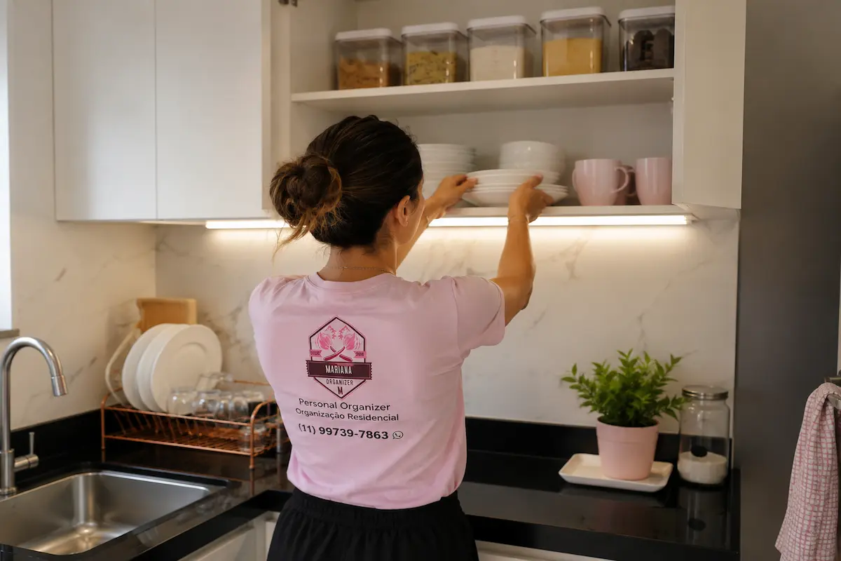 Organização profissional de cozinha residencial em São Paulo
